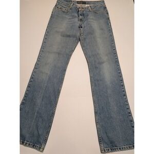 Vintage Express Jeans Womens‎ 7/8L Light Wash Bikini Straight Leg Denim Blue Y2K